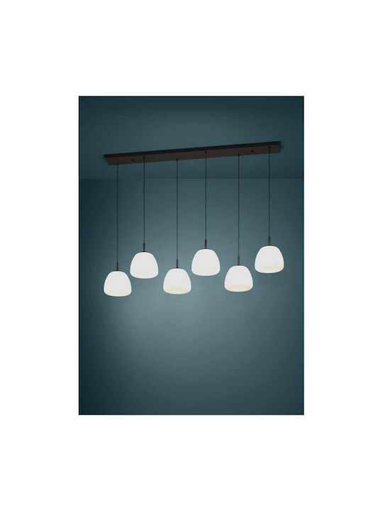 Eglo Balmes Pendant Chandelier Rail for 6 Bulbs E27 Black