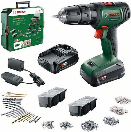 Bosch Universal Impact Percussive Battery Drill Driver 18V 2x1.5Ah