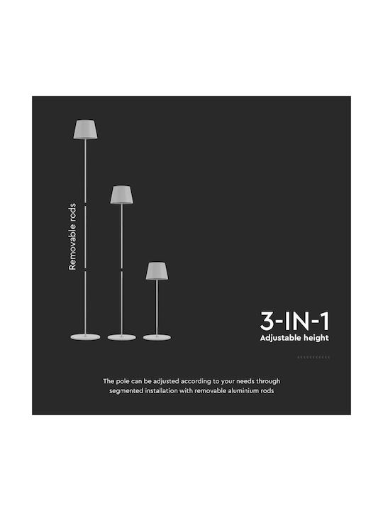 V-TAC Φωτιστικό Κολωνάκι LED Εξωτερικού Χώρου 4W με Θερμό Λευκό Φως IP54 Λευκό