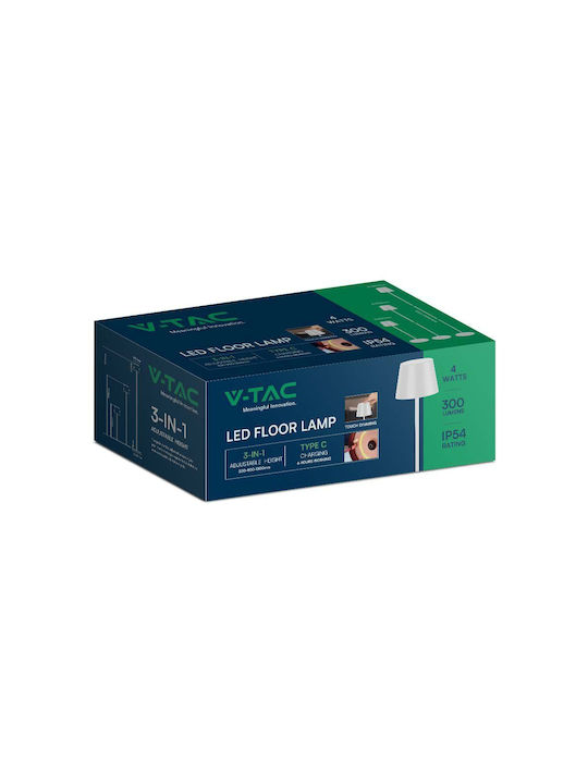 V-TAC Φωτιστικό Κολωνάκι LED Εξωτερικού Χώρου 4W με Θερμό Λευκό Φως IP54 Λευκό