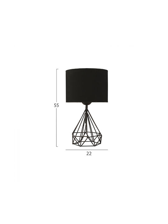 HomeMarkt Schreibtischlampe mit klappbarem Arm für Fassung E27 in Schwarz Farbe