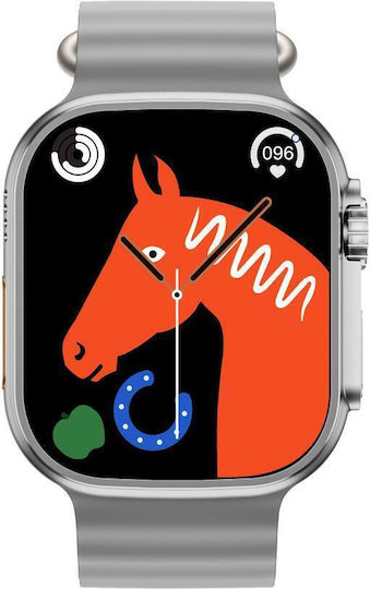 XO M8 Pro Smartwatch with Heart Rate Monitor (Silver)