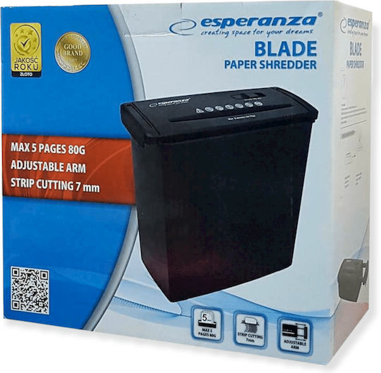 Esperanza Blade Strip Cut 5-Sheet Paper Shredder