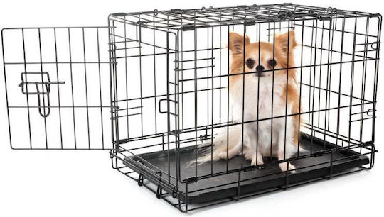 Fosvit Pupcorn Dog Wire Cage Small with 2 Doors Black 61x42x48.5cm