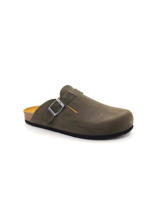 Plakton Afelpado Leder Anatomisch Clogs Gray