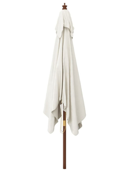 Round Wooden Beach Umbrella F3xY2.73m