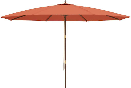 Umbrelă Rotundă Din Lemn Terracotta Φ4xÎ2,73m