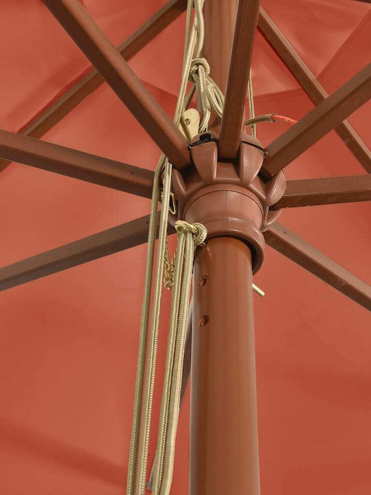 Στρογγυλή Ξύλινη Terracotta Φ4m