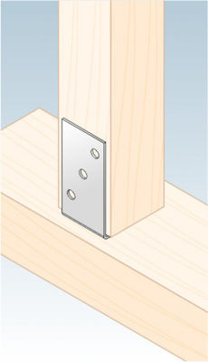 Showood Βάση για Πέργκολα Νο 7 από Μέταλλο 12x7.1cm Σχήματος U