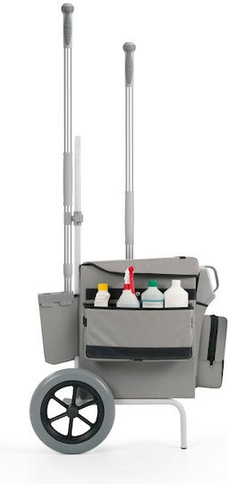 TTS Cleaning Hotel Housekeeping Cart with Dimensions W72xD49xH104cm. Gray 1pcs