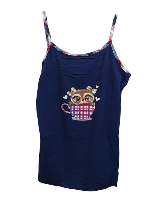 Lydia Creations Set Pijamale pentru Femei Albastru marin