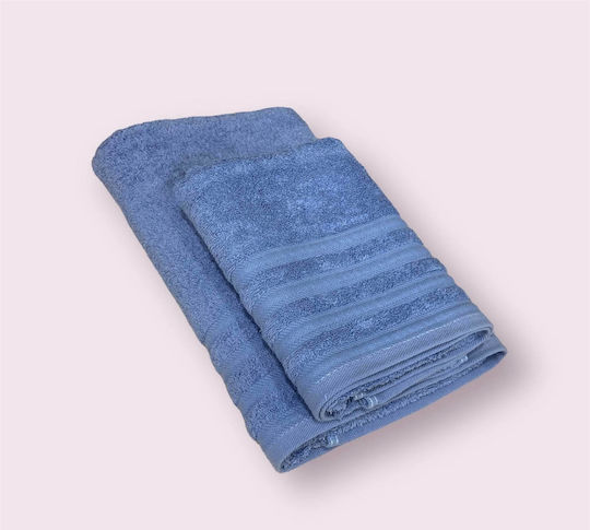 Decotelia Set 12 Hotel Bathroom Towels 140x70 cm 500gsm Light Blue