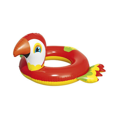 Bestway Παπαγάλος Κόκκινο Kids' Swim Ring with Diameter 78cm. for 3-6 Years Old Red 36128