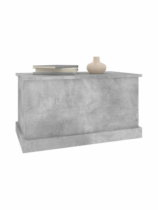 vidaXL Wooden Storage Box with Lid Gray 70x40x38cm