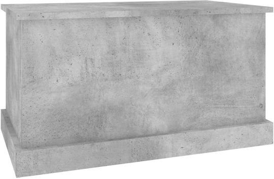 vidaXL Дърво Кутия за съхранение с капак Сив 70x40x38см 1бр
