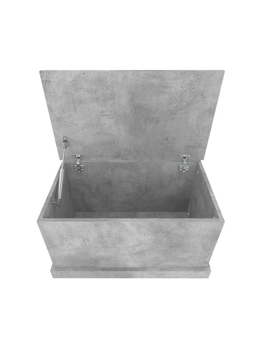 vidaXL Wooden Storage Box with Lid Gray 70x40x38cm