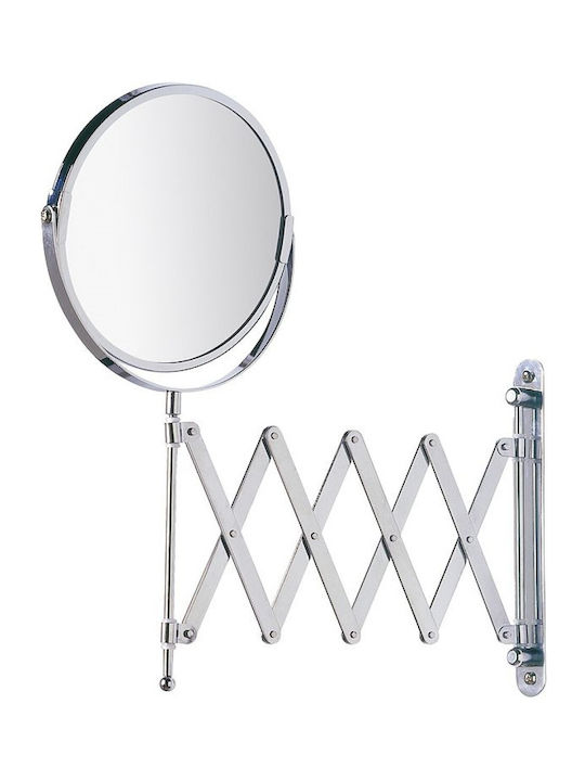 Wenko Exclusive Magnifying Round Bathroom Mirror made of Stainless Steel 17x17cm Silver