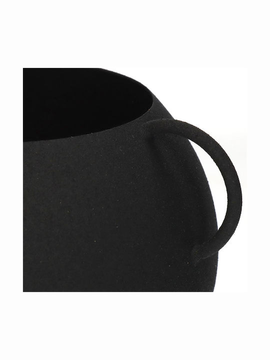 ArteLibre Planter Metal Black 19.5x19.5x17cm.