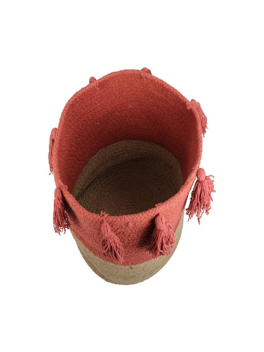 ArteLibre Set Decorative Baskets Fabric Pink 25x25x25cm 3 Pieces