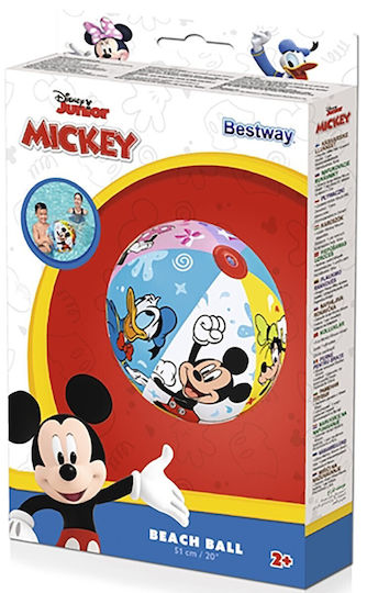 Bestway Mickey Φουσκωτή Μπάλα Θαλάσσης 51 εκ.