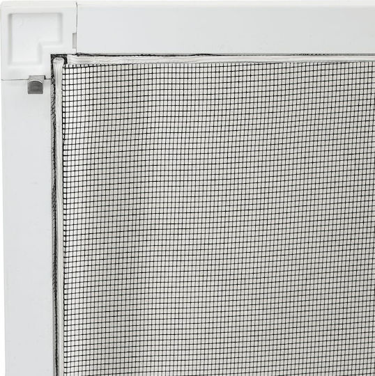 vidaXL Window Mosquito Net Fixed Aluminum White with Frame 100x80cm