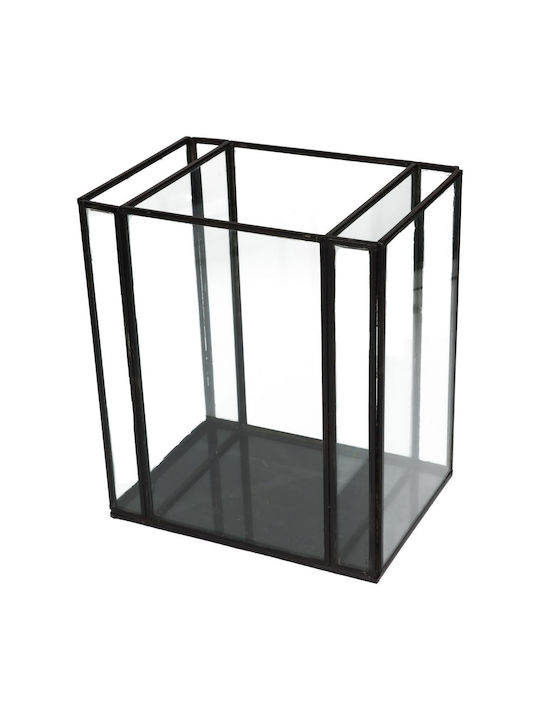 ArteLibre Κηροπήγιο Μεταλλικό σε Μαύρο Χρώμα 18x13x21εκ.