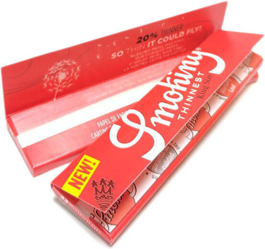 Smoking Thinnest Red Cigarette Rolling Papers King Size 33 sheets 1pcs