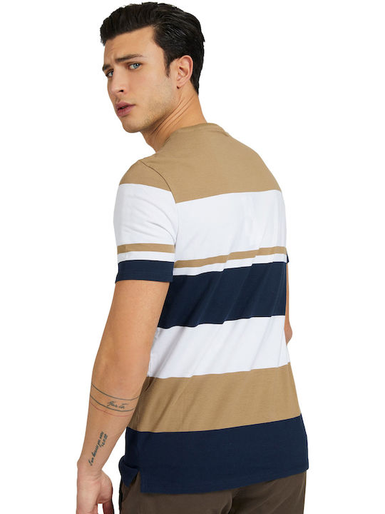 Guess Men's Short Sleeve T-shirt Brown Multi
