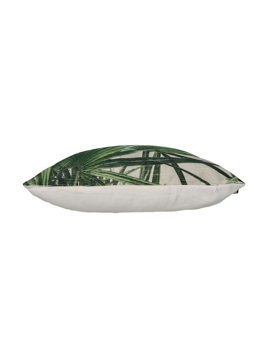 ArteLibre Sofa Cushion Pillow Leaf Palm Green 100% Cotton Green 45x45cm