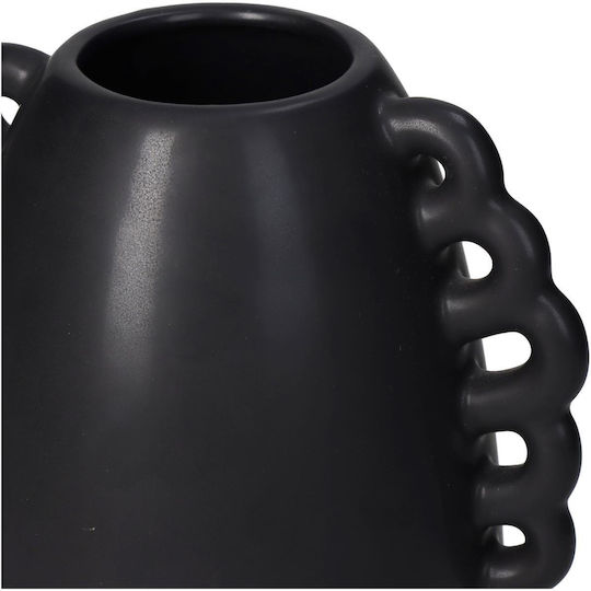 ArteLibre Διακοσμητικό Βάζο Κεραμικό Μαύρο 14.3x11xΥ17cm