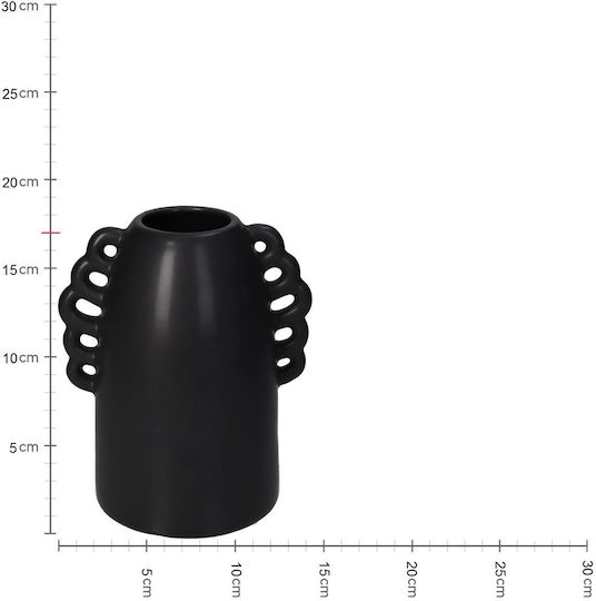 ArteLibre Διακοσμητικό Βάζο Κεραμικό Μαύρο 14.3x11xΥ17cm