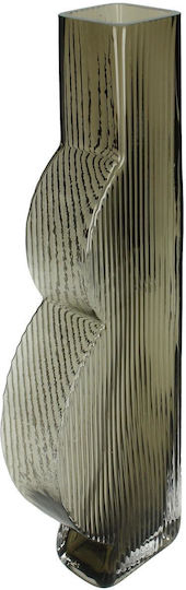 ArteLibre Vază Din Sticlă Maro 10x5xÎnălțime 34,5 cm