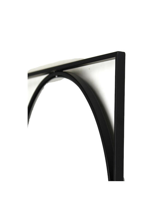 ArteLibre Oglindă de Perete cu Negru Ramă din Metalic 97x35cm 1buc