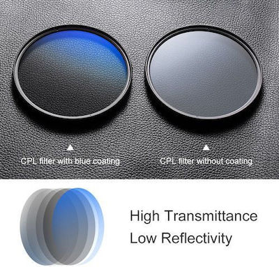 K&F Concept Multi-Coated Circular Polarizer Slim Φίλτρo CPL Διαμέτρου 82mm για Φωτογραφικούς Φακούς