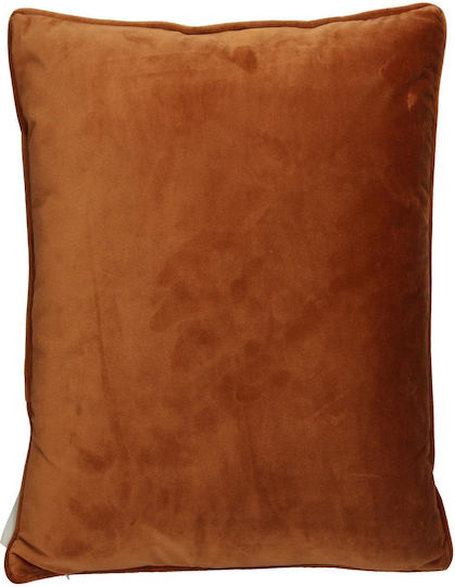 ArteLibre Velvet Sofa Cushion in Terracotta Color 45x45cm