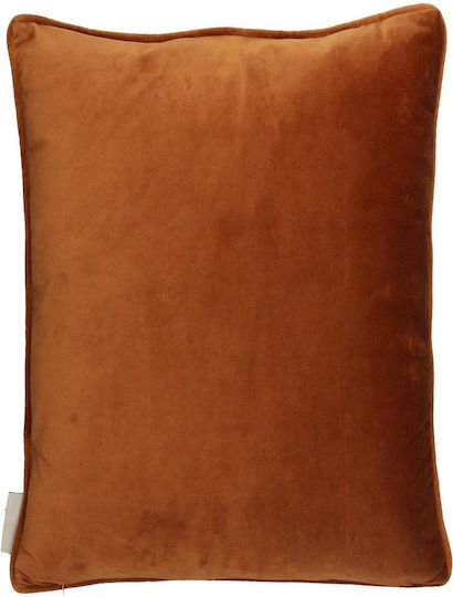 ArteLibre Velvet Sofa Cushion in Terracotta 45x45cm