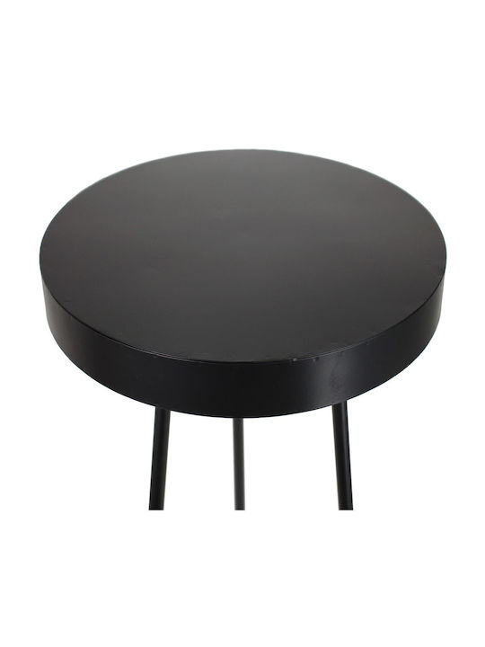 Round Side Table Metal Black L42.5xW42.5xH98cm.