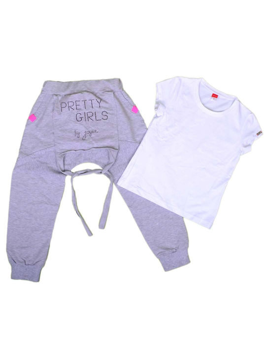 Joyce Kids Set with Pants Summer 2pcs Gray