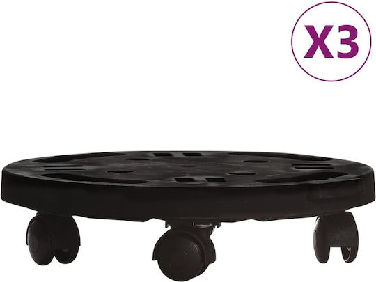 vidaXL Βάσεις Γλάστρας Πλαστικές 3τμχ