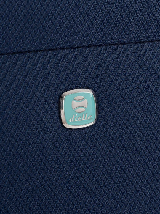 Dielle 300-60 Medium Travel Suitcase Fabric Blue with 4 Wheels Height 67cm