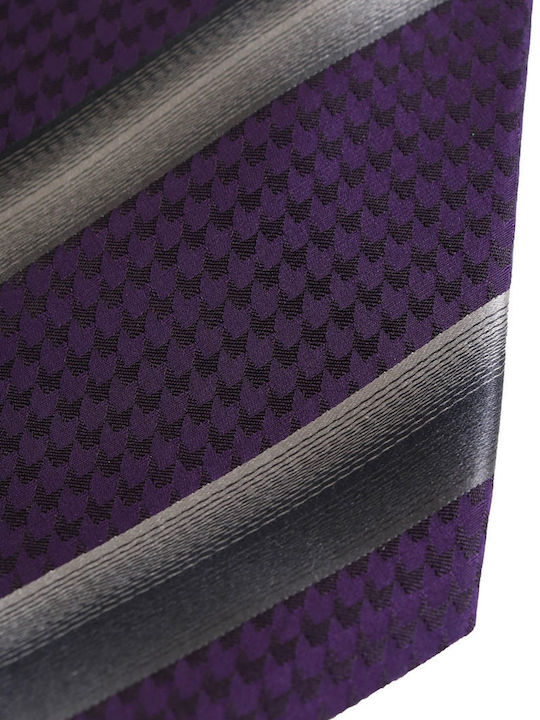 Giorgio Armani Ανδρική Γραβάτα Μεταξωτή με Σχέδια σε Μωβ Χρώμα