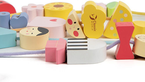 Classic World Lacing Toy Colourful Life made of Wood for 36++ Months