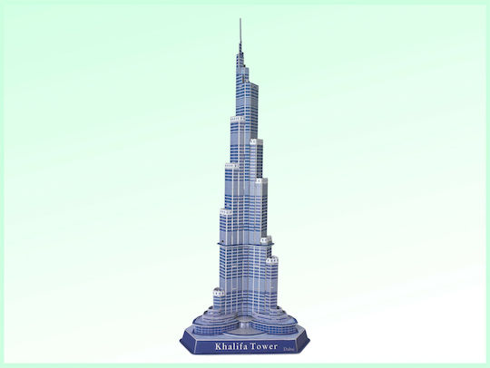 Khalifa Tower Dubai Puzzle 3D 75 Teile