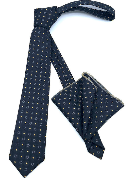 Legend Accessories Σετ Ανδρικής Γραβάτας με Σχέδια σε Navy Μπλε Χρώμα Legend Accessories Σετ Ανδρικής Γραβάτας με Σχέδια σε Navy Μπλε Χρώμα