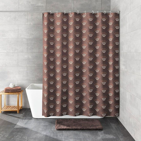 Kleine Wolke Bow Душ завеса Тъканна 180x200см Καφέ Kleine Wolke Bow Душ завеса Тъканна 180x200см Καφέ