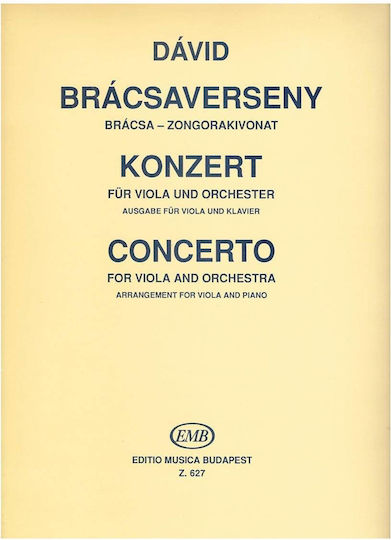 Editio Musica Budapest Gyula - Bracsaverseny - Concerto Παρτιτούρα για Πιάνο / Βιόλα
