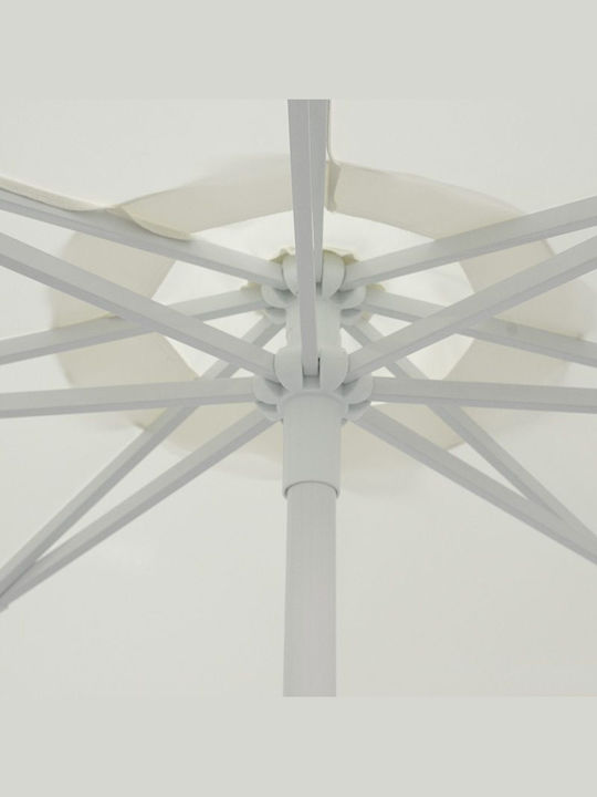 Umbrelă Rotundă Metalică Mongo Ecru Φ2m