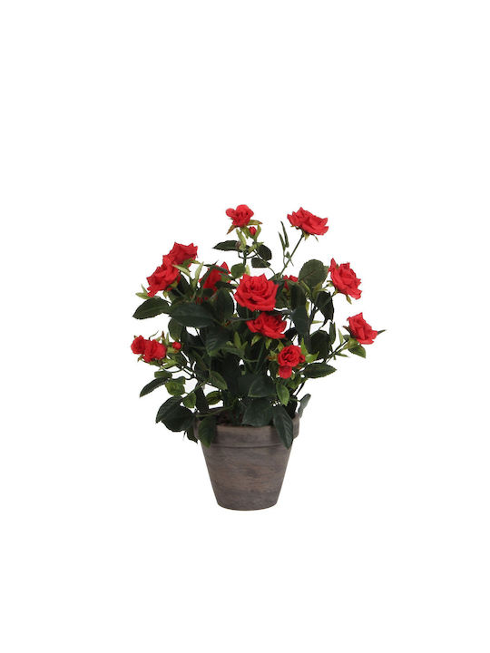 Supergreens Künstliche Pflanze im Topf Rose Red 33cm 1Stück