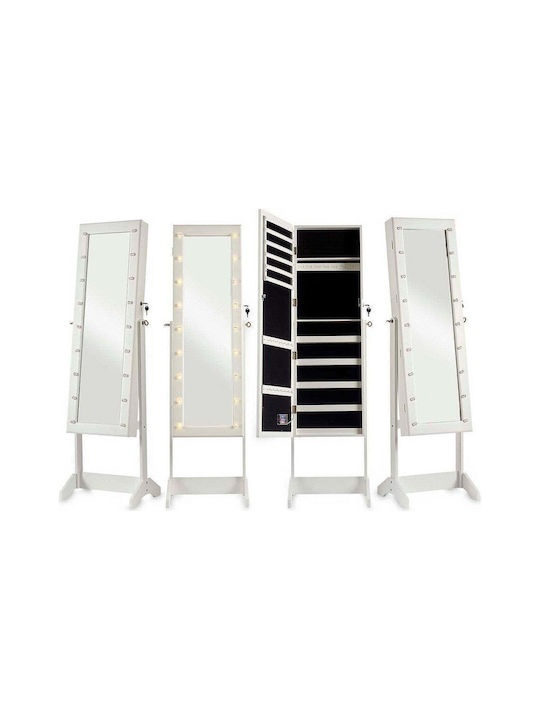 Gift Decor Floor Mirror With White Wooden Frame 147x41cm