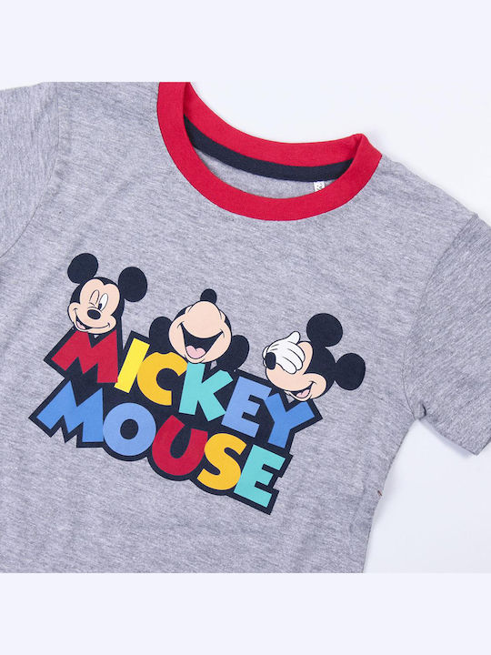 Παιδικό Σετ με Σορτς Καλοκαιρινό 2τμχ Γκρι Mickey Mouse